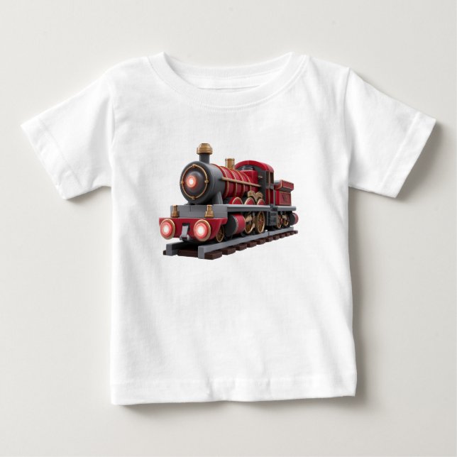 Classic Red Steam Train – Adventure Kids T-Shirt  (Framsida)