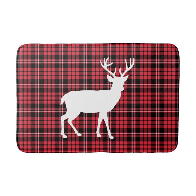 Classic Red Tartan Play Mönster Badrumsmatta (Framsidan)