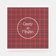 Classic Red Tartan Play Pappersservett