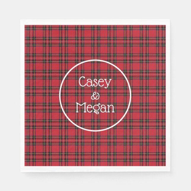 Classic Red Tartan Play Pappersservett (Framsidan)