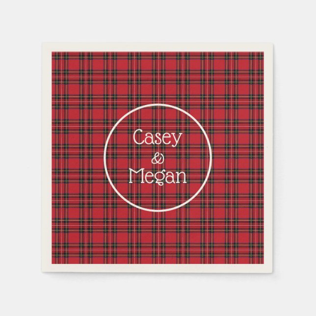 Classic Red Tartan Play Pappersservett (Framsidan)