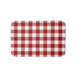Classic Red White Gingham Play Mönster Badrumsmatta