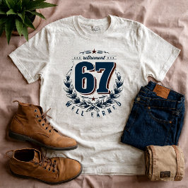 Classic Retirement 67 T-Shirt – Vintage Badge Styl