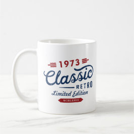 Classic Retro 1973 Begränsad Edition Birthday Kaffemugg