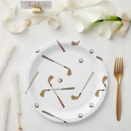 Classic Retro Golf Golfer Klubbar Bollar Mönster