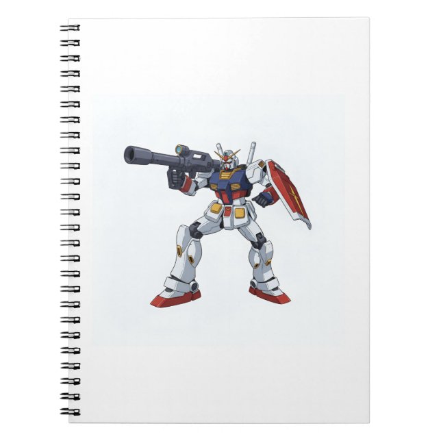 Classic Retro RX-78-2 Gundam Mecha Anime Illustrat Anteckningsbok (Framsidan)