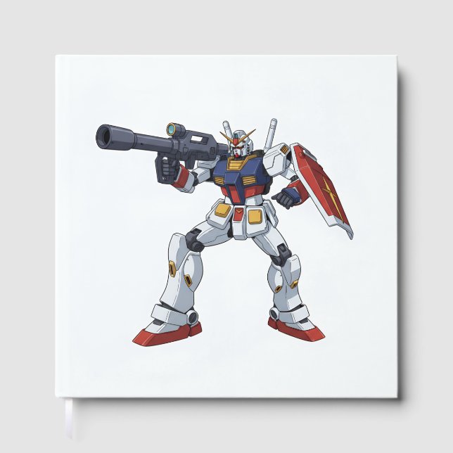 Classic Retro RX-78-2 Gundam Mecha Anime Illustrat Gästböcker (Framsida)