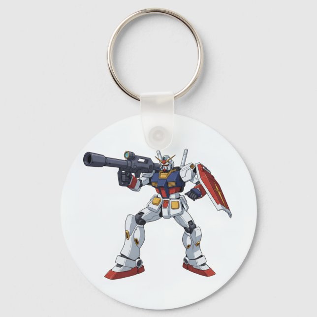 Classic Retro RX-78-2 Gundam Mecha Anime Illustrat Nyckelring (Framsida)