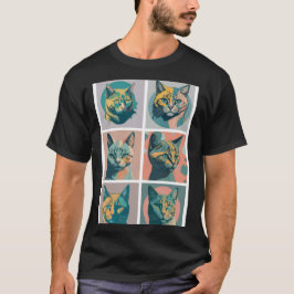Classic retro vintage cat all in one 4 t shirt