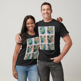 Classic retro vintage cat all in one 4 t shirt