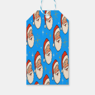 Classic Retro Winking Santa Christmas Presentetikett