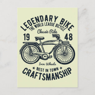 Classic Ride Bicycle Legendary Bike Craftsmanship Vykort