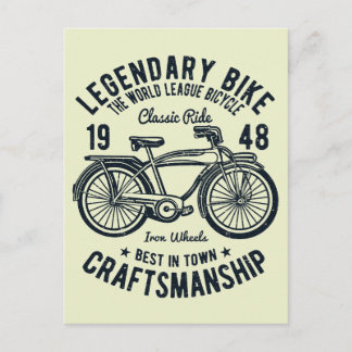 Classic Ride Bicycle Legendary Bike Craftsmanship Vykort