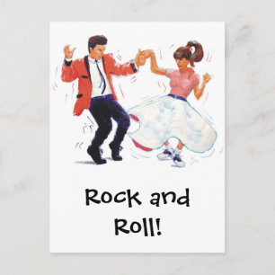 Classic Rock and roll Jive Dancing Vykort