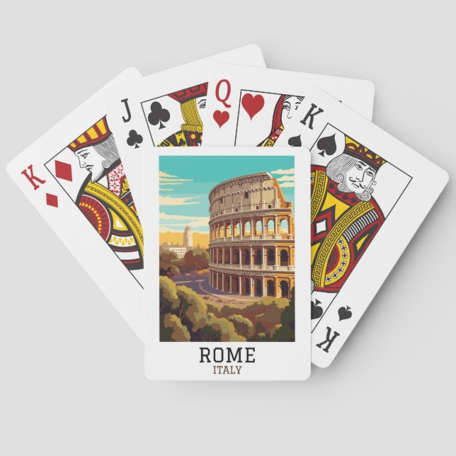 Classic Rom Italien Colosseum Historic Casinokort (Baksidan)