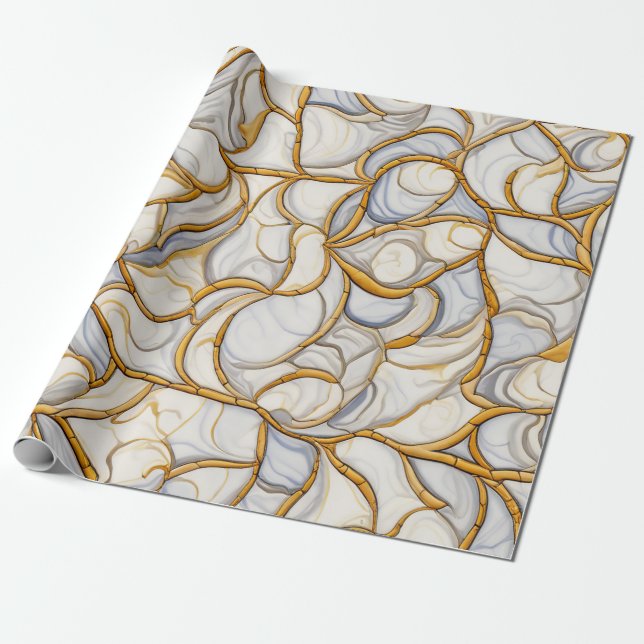 Classic Roman Marble Presentpapper (Utrullad)
