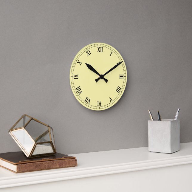 Classic Roman Numerals Rund Klocka (Kontor)