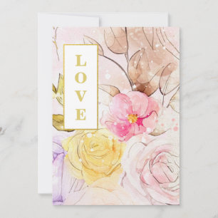 *~ Classic Romantik AR26 Flower QR OSA Bröllop Inbjudningar