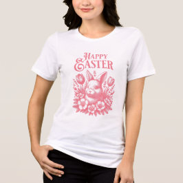 Classic Rosa Glad påsk Bunny T Shirt