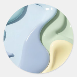 Classic round sticker in stylish graphic runt klistermärke