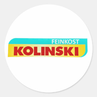 Classic Round Stickers feinkost kolinski merch Runt Klistermärke