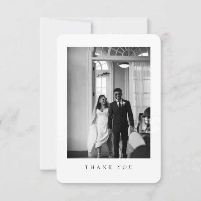 Classic Rounded Formal Wedding Photo Tack Kort (Framsida)