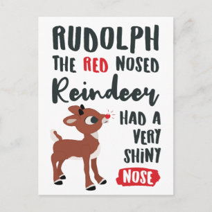 Classic Rudolph Reindeer Vykort