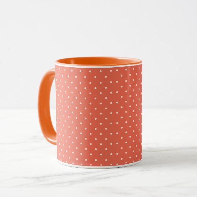 Classic Rust Polka Dot Mugg (Framsida vänster)