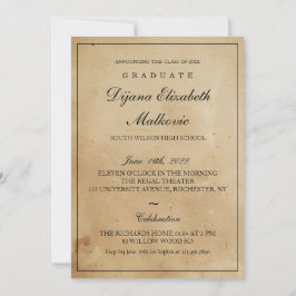 Classic Rustic Studenten Inbjudningar