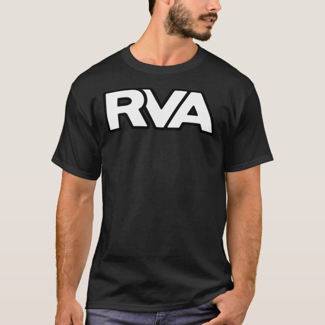 Classic RVA Logo In Bold and White Classic T-Shirt (Framsida)