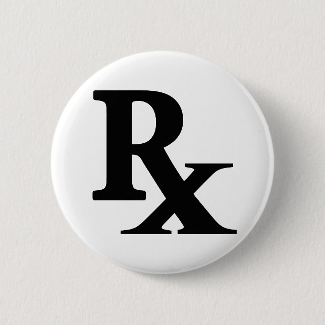Classic Rx Pharmacy Icon print pharmacist gift Knapp (Framsida)