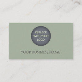 Classic Sage Green Business Branding Design Visitkort
