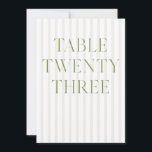 Classic Sage Grönt & Beige Bröllop 23 Bordsnummer<br><div class="desc">Det här bordsnumret av elegant har en mjuk, fasad bakgrund med förfinad sage-grönt-serif-typografi och subtle script accents. Designad för trädgårdsbröllop, raffinerade mottagningar och tidlös firande utomhus. Koordinater med "Iris"-bröllopsinbjudan - klicka på samlingslänken på den här sidan om du vill söka efter matchande objekt som menyer, inbjudningar, skyltning med mera. Obs!...</div>