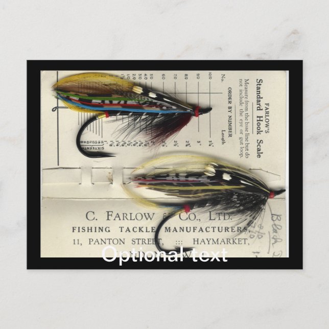 Classic Salmon Fly på kort (Framsida)