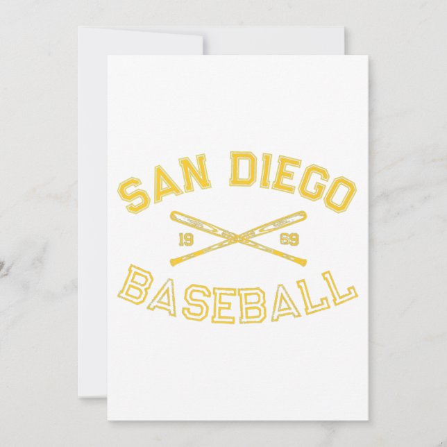Classic San Diego California Baseball Fläkt Retro  Inbjudningar (Framsida)