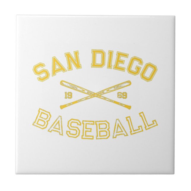 Classic San Diego California Baseball Fläkt Retro  Kakelplatta (Framsidan)