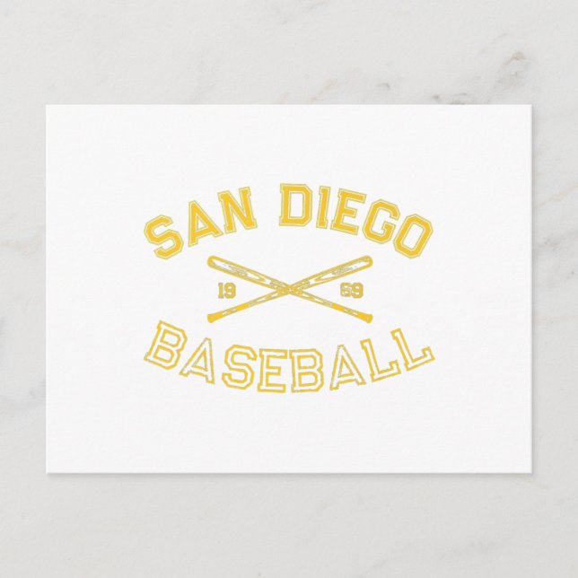 Classic San Diego California Baseball Fläkt Retro  Vykort (Framsida)