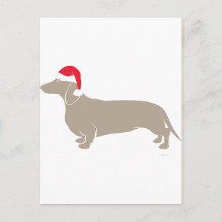 Classic Santa Doxie Dachshund Helg Vykort