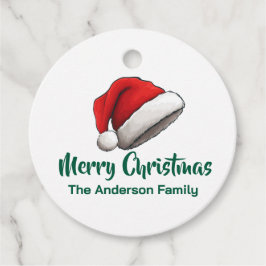 Classic Santa Hat Gåvor Etiketter