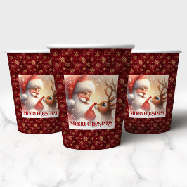 Classic Santa Rudolph Funny Cartoon Christmas Cups