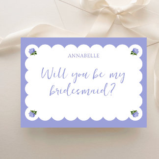 Classic Scalloped Hydrangea Bridesmaid Frieri Kort