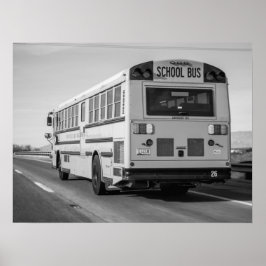 Classic School Buss Retro Americana Poster