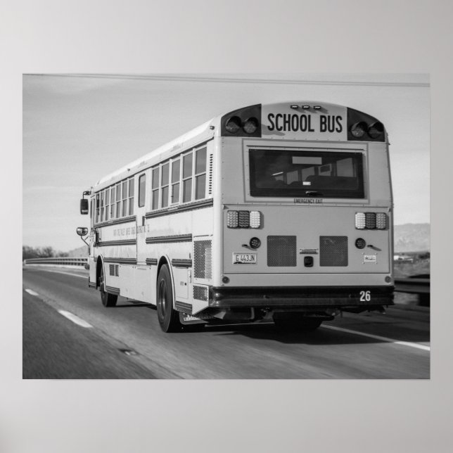 Classic School Buss Retro Americana Poster (Framsidan)