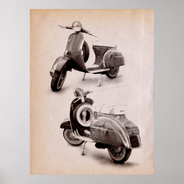 Classic Scooter 1969 Poster (Framsidan)