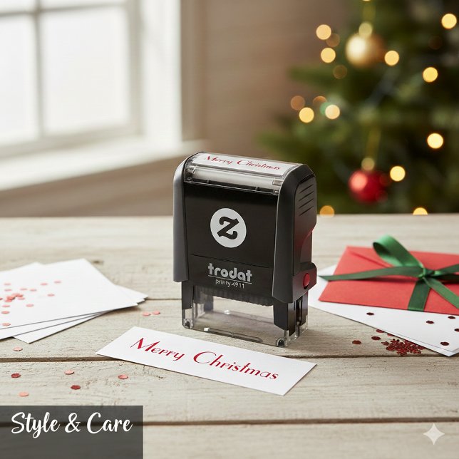 Classic Seasonal Emblem Created for Självfärgande Stämpel (Classic Seasonal Emblem Created for Self-inking Stamp)