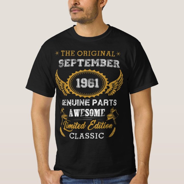 Classic September 1961 Shirt Birthday Gifts , 1961 T Shirt (Framsida)