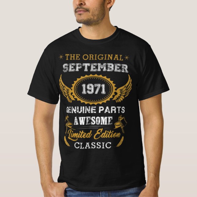 Classic September 1971 Shirt Birthday Gifts , 1971 T Shirt (Framsida)