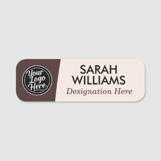 Classic Serif Dark Brown Professional Logo Title Namnbricka