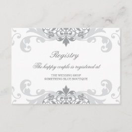 Classic Silver Grått Ironworks Bröllop Registry Tilläggskort