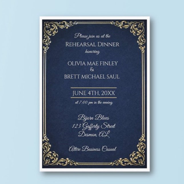 Classic! Simplistic Rehearsal Dinner invitation Inbjudningar (Skapare uppladdad)